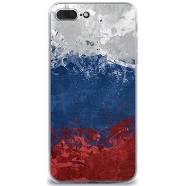 Чехол силиконовый Российский флаг
